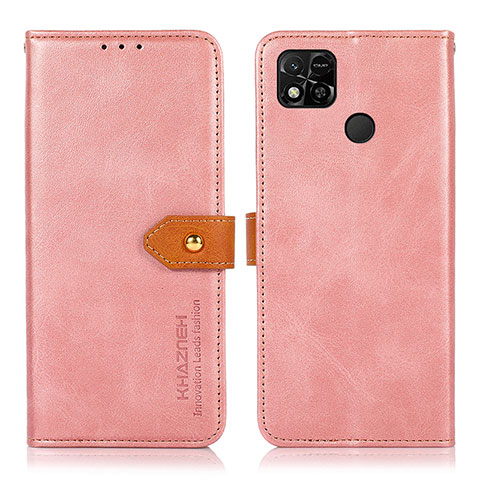 Funda de Cuero Cartera con Soporte Carcasa N07P para Xiaomi Redmi 9C NFC Rosa