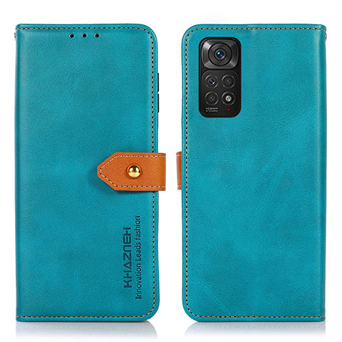 Funda de Cuero Cartera con Soporte Carcasa N07P para Xiaomi Redmi Note 11 4G (2022) Cian