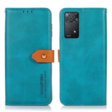 Funda de Cuero Cartera con Soporte Carcasa N07P para Xiaomi Redmi Note 11 Pro 5G Cian