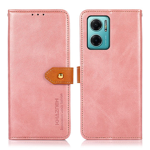 Funda de Cuero Cartera con Soporte Carcasa N07P para Xiaomi Redmi Note 11E 5G Rosa