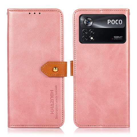 Funda de Cuero Cartera con Soporte Carcasa N07P para Xiaomi Redmi Note 11E Pro 5G Rosa