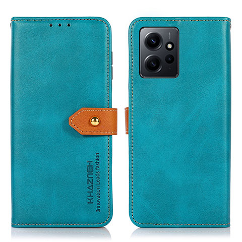 Funda de Cuero Cartera con Soporte Carcasa N07P para Xiaomi Redmi Note 12 4G Cian