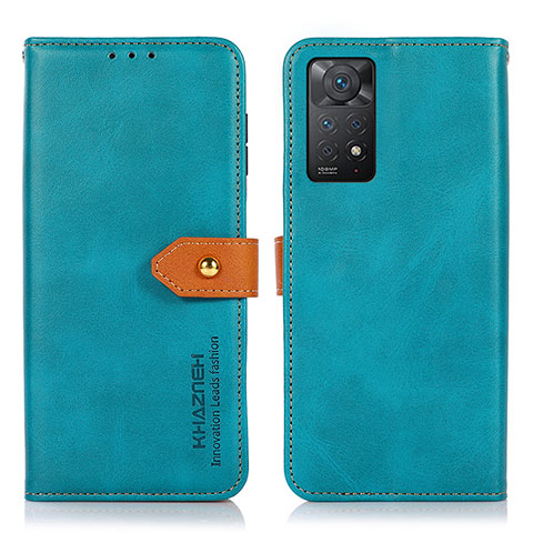 Funda de Cuero Cartera con Soporte Carcasa N07P para Xiaomi Redmi Note 12 Pro 4G Cian