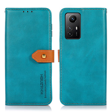 Funda de Cuero Cartera con Soporte Carcasa N07P para Xiaomi Redmi Note 12S Cian