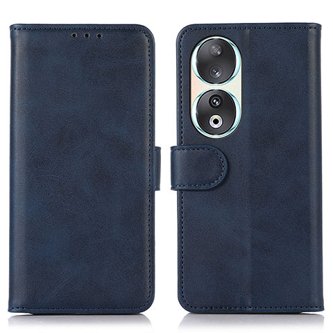 Funda de Cuero Cartera con Soporte Carcasa N08P para Huawei Honor 90 5G Azul