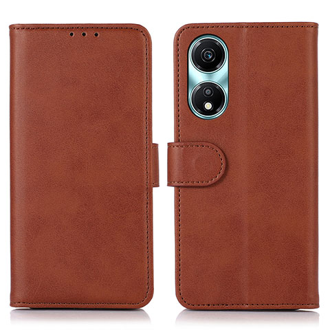 Funda de Cuero Cartera con Soporte Carcasa N08P para Huawei Honor X5 Plus Marron