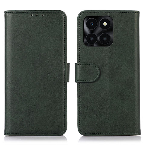 Funda de Cuero Cartera con Soporte Carcasa N08P para Huawei Honor X6a Verde