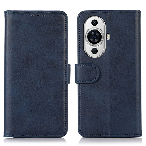 Funda de Cuero Cartera con Soporte Carcasa N08P para Huawei Nova 11 Ultra Azul