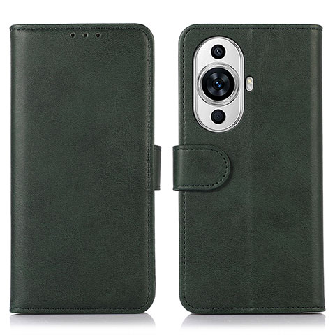 Funda de Cuero Cartera con Soporte Carcasa N08P para Huawei Nova 11 Ultra Verde