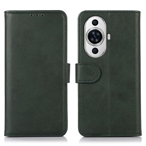 Funda de Cuero Cartera con Soporte Carcasa N08P para Huawei Nova 11 Verde