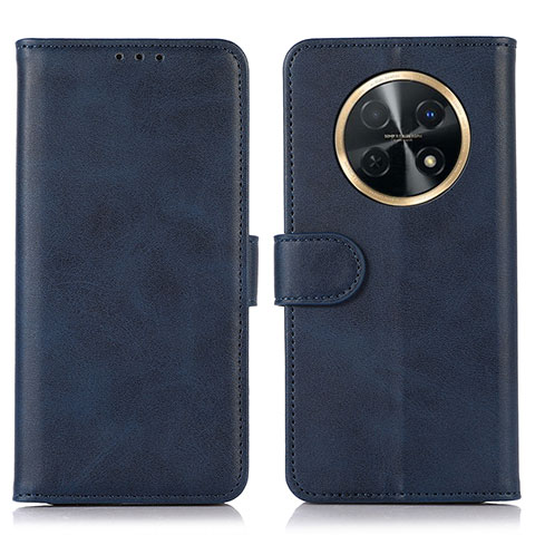 Funda de Cuero Cartera con Soporte Carcasa N08P para Huawei Nova Y91 Azul