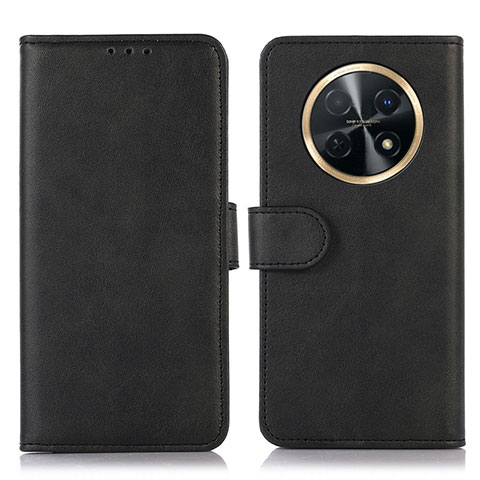 Funda de Cuero Cartera con Soporte Carcasa N08P para Huawei Nova Y91 Negro