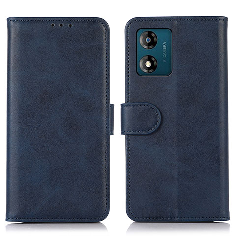 Funda de Cuero Cartera con Soporte Carcasa N08P para Motorola Moto E13 Azul