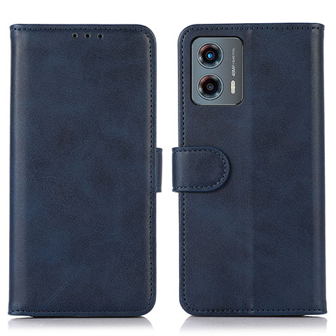 Funda de Cuero Cartera con Soporte Carcasa N08P para Motorola Moto G 5G (2023) Azul