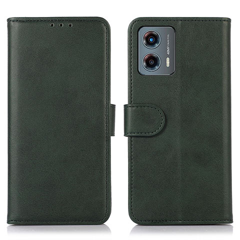 Funda de Cuero Cartera con Soporte Carcasa N08P para Motorola Moto G 5G (2023) Verde