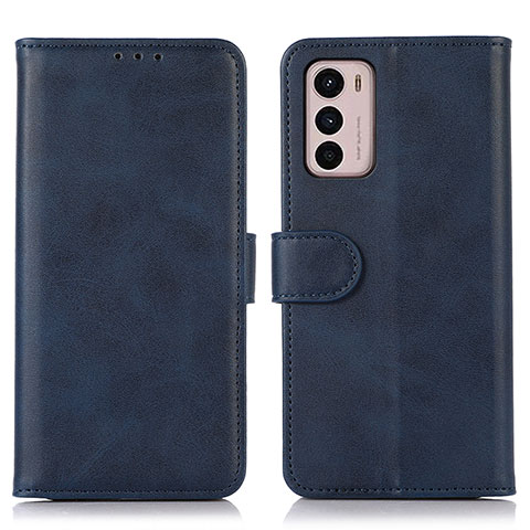 Funda de Cuero Cartera con Soporte Carcasa N08P para Motorola Moto G42 Azul