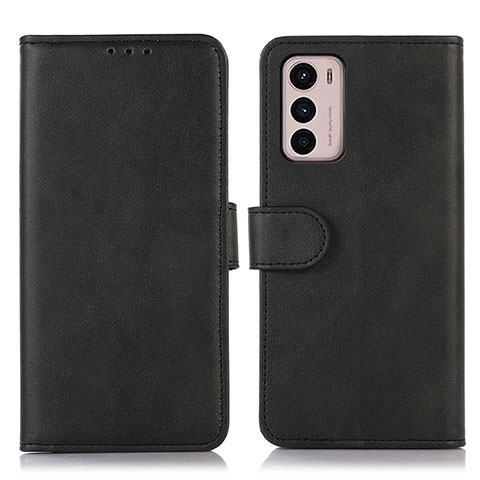 Funda de Cuero Cartera con Soporte Carcasa N08P para Motorola Moto G42 Negro