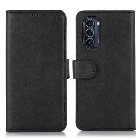 Funda de Cuero Cartera con Soporte Carcasa N08P para Motorola Moto G52j 5G Negro