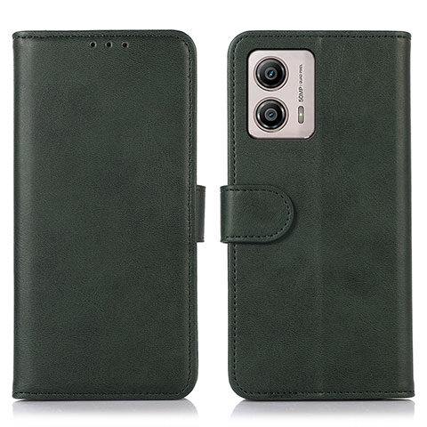 Funda de Cuero Cartera con Soporte Carcasa N08P para Motorola Moto G53j 5G Verde