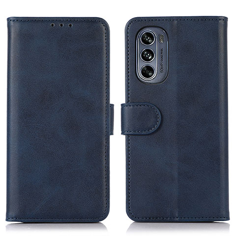 Funda de Cuero Cartera con Soporte Carcasa N08P para Motorola Moto G62 5G Azul