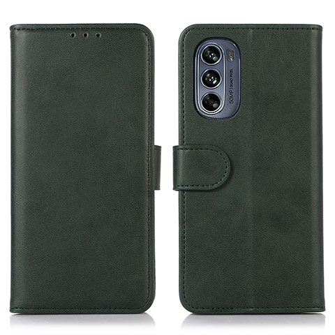 Funda de Cuero Cartera con Soporte Carcasa N08P para Motorola Moto G62 5G Verde