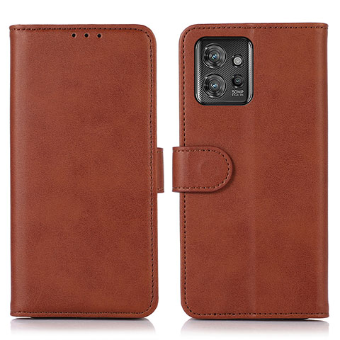 Funda de Cuero Cartera con Soporte Carcasa N08P para Motorola ThinkPhone 5G Marron