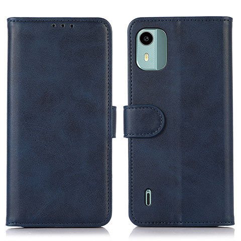 Funda de Cuero Cartera con Soporte Carcasa N08P para Nokia C12 Plus Azul