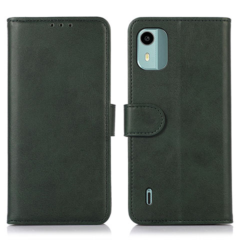 Funda de Cuero Cartera con Soporte Carcasa N08P para Nokia C12 Plus Verde