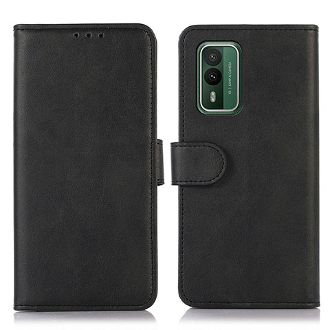 Funda de Cuero Cartera con Soporte Carcasa N08P para Nokia XR21 Negro