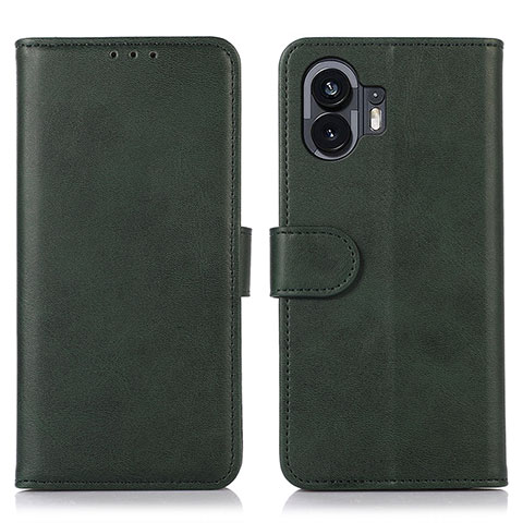 Funda de Cuero Cartera con Soporte Carcasa N08P para Nothing Phone 2 Verde