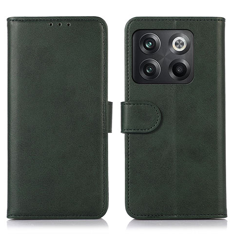 Funda de Cuero Cartera con Soporte Carcasa N08P para OnePlus 10T 5G Verde