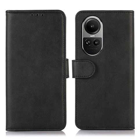 Funda de Cuero Cartera con Soporte Carcasa N08P para Oppo Reno10 5G Negro