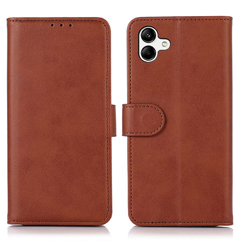 Funda de Cuero Cartera con Soporte Carcasa N08P para Samsung Galaxy A04 4G Marron