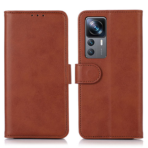 Funda de Cuero Cartera con Soporte Carcasa N08P para Xiaomi Mi 12T Pro 5G Marron