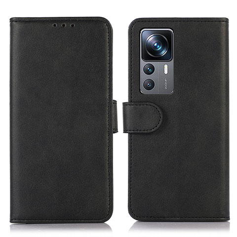 Funda de Cuero Cartera con Soporte Carcasa N08P para Xiaomi Mi 12T Pro 5G Negro