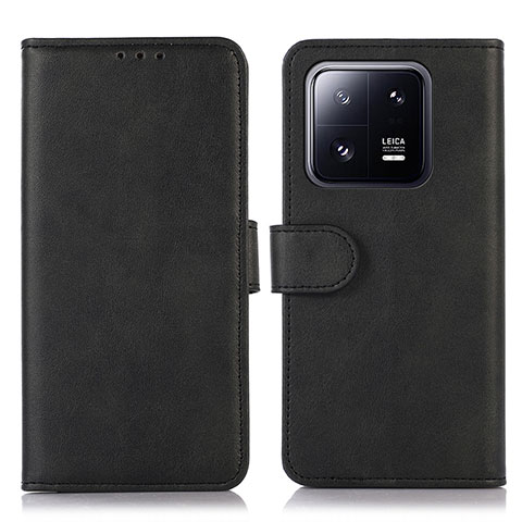 Funda de Cuero Cartera con Soporte Carcasa N08P para Xiaomi Mi 13 5G Negro