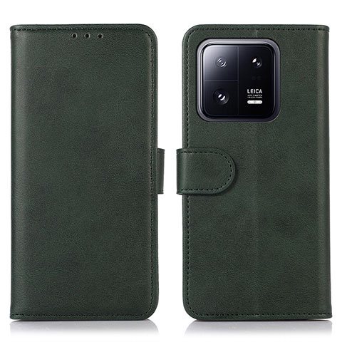 Funda de Cuero Cartera con Soporte Carcasa N08P para Xiaomi Mi 13 5G Verde