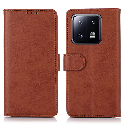 Funda de Cuero Cartera con Soporte Carcasa N08P para Xiaomi Mi 13 Pro 5G Marron