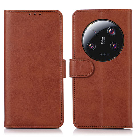 Funda de Cuero Cartera con Soporte Carcasa N08P para Xiaomi Mi 13 Ultra 5G Marron