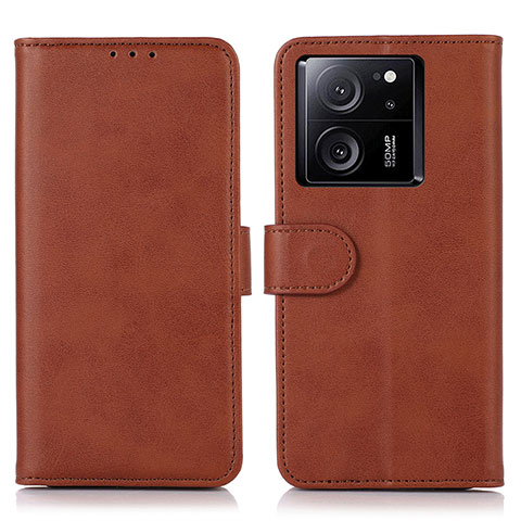 Funda de Cuero Cartera con Soporte Carcasa N08P para Xiaomi Mi 13T Pro 5G Marron