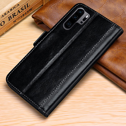 Funda de Cuero Cartera con Soporte Carcasa P03 para Huawei P30 Pro New Edition Negro