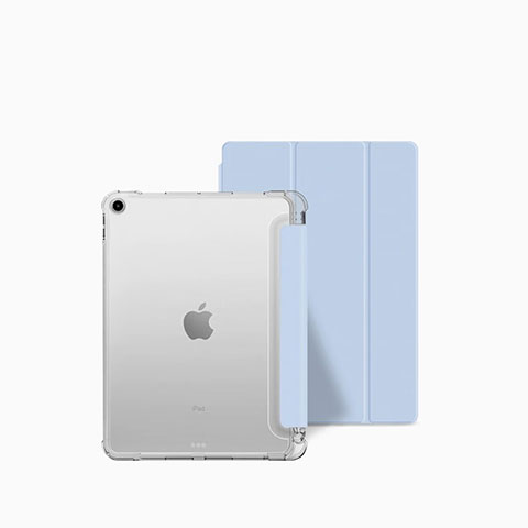 Funda de Cuero Cartera con Soporte Carcasa P04 para Apple iPad 10.2 (2019) Azul Cielo