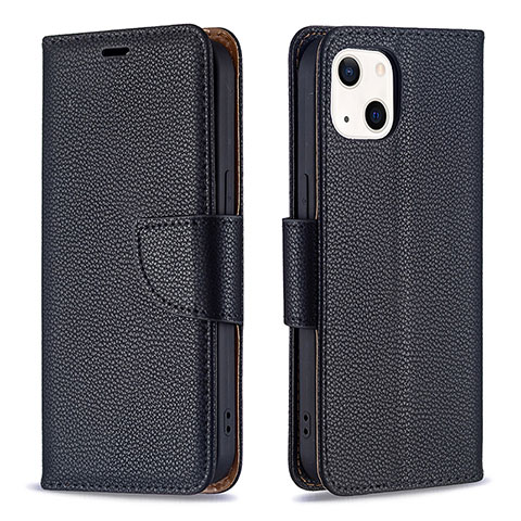 Funda de Cuero Cartera con Soporte Carcasa para Apple iPhone 15 Plus Negro