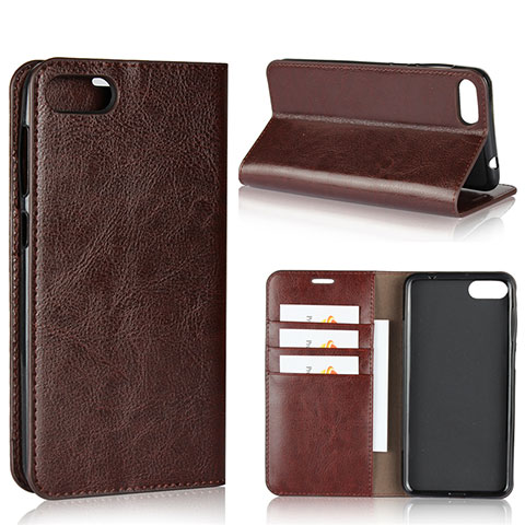 Funda de Cuero Cartera con Soporte Carcasa para Asus Zenfone 4 Max ZC554KL Marron