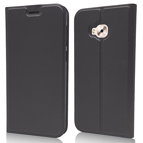 Funda de Cuero Cartera con Soporte Carcasa para Asus Zenfone 4 Selfie ZD553KL Negro