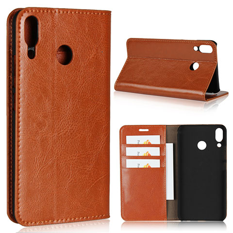 Funda de Cuero Cartera con Soporte Carcasa para Asus Zenfone 5z ZS620KL Naranja