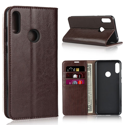 Funda de Cuero Cartera con Soporte Carcasa para Asus Zenfone Max Pro M2 ZB631KL Marron