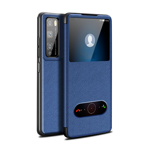 Funda de Cuero Cartera con Soporte Carcasa para Huawei Enjoy Z 5G Azul