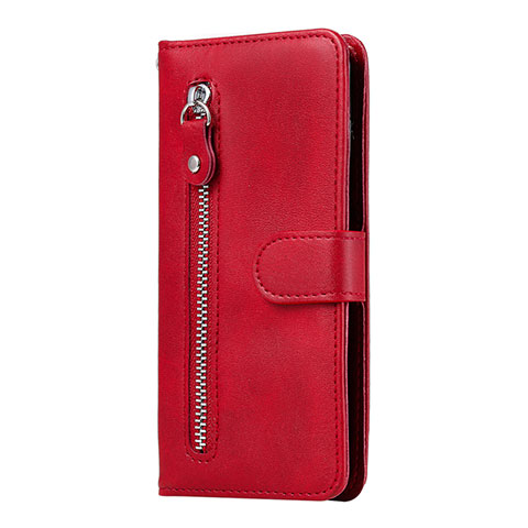 Funda de Cuero Cartera con Soporte Carcasa para Huawei Honor 9A Rojo