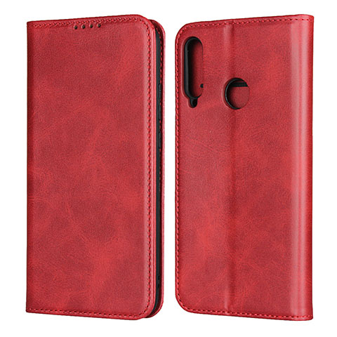 Funda de Cuero Cartera con Soporte Carcasa para Huawei Honor 9C Rojo